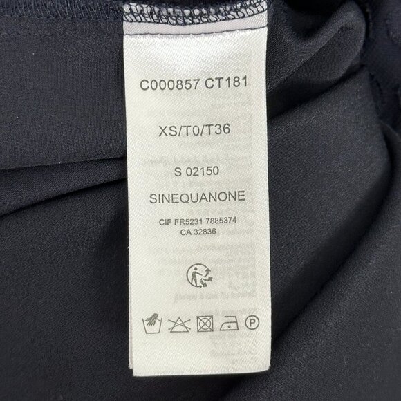 Sinéquanone Paris Semi Sheer Swiss Dot Blouse Navy - Picture 7 of 9